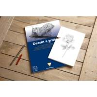 Bloc dessin grain fin encollé 24x32 20 feuilles 160g