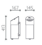 Mégotier d'extérieur sur poteau existant - 5 L-