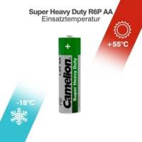 Pack de 8 piles Super Heavy Duty Verte LR6 Mignon AA