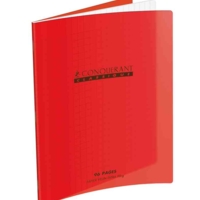 Cahier 170 x 220 mm, séyès, rouge, 48 pages - Conquérant