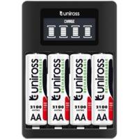 Chargeur LCD RAPIDE Pour 1 à 4 Piles Ni-MH 1.2V AA AAA [USB]