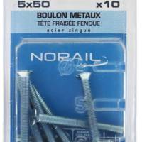 Boulon vis métaux tête fraisée fendue acier zingué - Gedimat - NORAIL