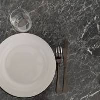 Plateau de table Ø70cm Marbre Noir - RestooTab