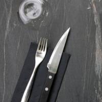 Mange-debout pied noir Ø60cm calypso - intérieur - RestooTab