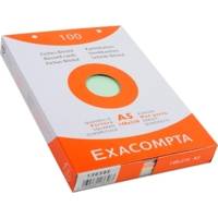 Étui de 100 fiches bristol quadrillé 5x5 perforé 148x210mm Couleurs assorties