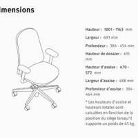 Fauteuil Lino dossier suspension graphite Herman MILLER avec accoudoirs