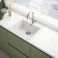 Evier à encastrer 1 cuve SIRIUS SID610 en tectonite 56 x 53 cm - Gedimat - FRANKE