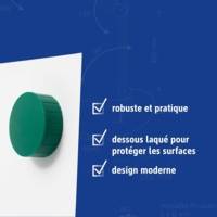 Lot de 2 Aimant Solid, Ø 38 mm 2,5 kg Puissance Vert