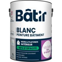 Peinture mur et plafond 98% opacite velours blanc - Gedimat - BATIR