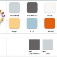 Siège JOB avec tablette et base panier – ArtProg