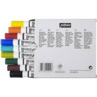 Boîte de 9 Marqueurs P150 Porcelaine pointe fine assortis - PÉBÉO