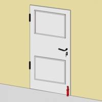 Fixe porte à pédale gris H180mm - Gedimat - AFBAT
