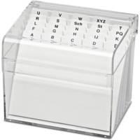 Boîte à fiches Acrylique Transparent A6 avec intercalires