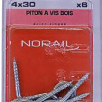 Piton à vis acier zingué 4 x 30 mm - Gedimat - NORAIL