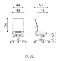 Fauteuil KUBE haut avec tétière réglable - dossier résille  - Collectivité