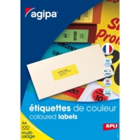 Boite de 2700 étiquettes 70x31 mm multi-usage jaune