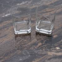 Plateau de table carré Capuccino & laiton - RestooTab