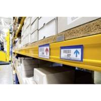 Lot de 50 Plaques de signalisation magnétique 100 x 38 mm Bleu