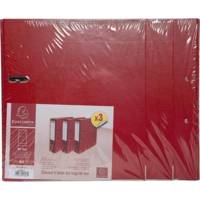 Pack de 3 classeurs à levier Premium, A4, 80 mm, rouge