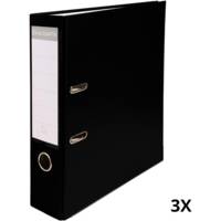Jeu de 3 classeurs à levier Premium, A4, 80 mm, noir