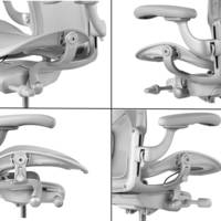 Fauteuil Aeron minéral Herman MILLER avec accoudoirs multi-positions