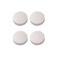 Jeu de 4 aimants solid s.  Ø 38 mm, capacité 1,5 kg,  blanc