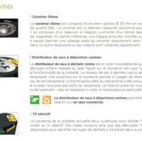 Corbeille urbaine 56 L sur socle triple flux Eidos Evolution bac intérieur