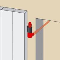 Gond à scellement chimique + entretoise noir - 180mm - Gedimat