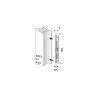 Gâche centrale en applique gauche bois/pvc 208x17x8mm - Gedimat - THIRARD