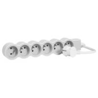 Rallonge multiprise extra plate 3 prises blanc/gris 3m - Gedimat - LEGRAND