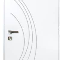Porte d'entrée acier CANCUN rouge dormant 54 mm - 215 x 90 cm - Gedimat - WIBAIE
