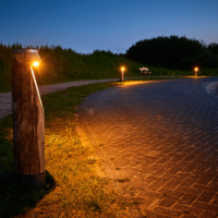 Éclairage solaire urbain Woodle™ Round