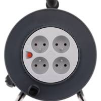 Enrouleur électrique 4 prises 16A 3G1,5mm² - 25m - Gedimat