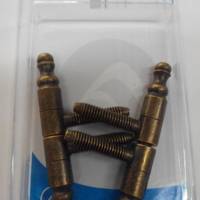 Fiche à visser rustique bronze diam.13mm haut.93mm sous coque de 2 pièces - Gedimat - INTERGES.COM