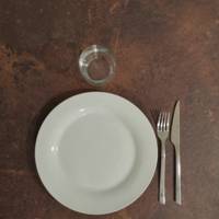 Table pied noir Ø80cm rouille roc - intérieur - RestooTab