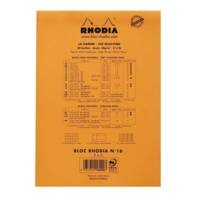 Bloc de direction orange 80 feuilles format A5 réglure 5x5