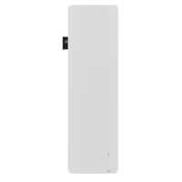 Radiateur connecté à inertie fonte+façade chauffante vertical HEKLA blanc - Gedimat - SAUTER