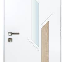 Porte d'entrée acier HAVANA noir/blanc - 215 x 90 cm - Gedimat - WIBAIE