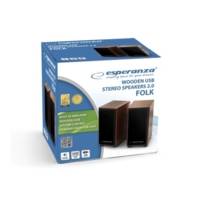 Haut-parleurs Folk EP122 2.0 6W Bois Marron