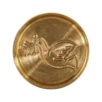 Pastille laiton pour sceau sur broche colombe