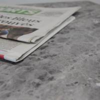 Lot table Ø120cm & 4 chaises - pied noir plateau marbre nabu - intérieur - RestooTab