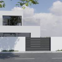 Portail coulissant CELIA alu gris anthracite structuré - Gedimat - GARDEN GATE