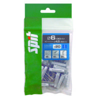 Cheville nylon D6x30mm avec vis tête fraisée inox D4,5x50mm - Gedimat - SPIT