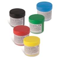 Gouache aux doigts en pot de 50g x 6 couleurs - PRIMO