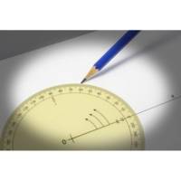 Rapporteur Géométrique Ø11cm 360° en plastique Incassable Jaune