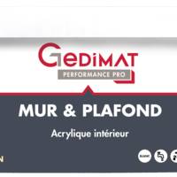Peinture déco acrylique mur & plafond satin blanc 10L GEDIMAT PERFORMANCE PRO - Gedimat