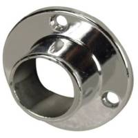 Support d'extrémité pour tube de penderie Ø19 mm en acier blanc - Gedimat