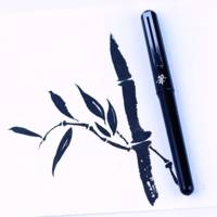 Stylo Pinceau POCKET BRUSH Encre Noire + 4 Cartouches encre Noire - PENTEL