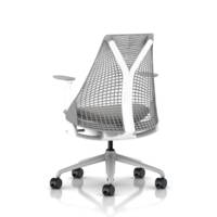 Fauteuil SAYL Herman MILLER dossier Fog tissu Xtreme gris clair avec accoudoirs