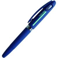 Stylo plume Tradio, corps sport chic Bleu foncé/bande menthe, encre Bleue